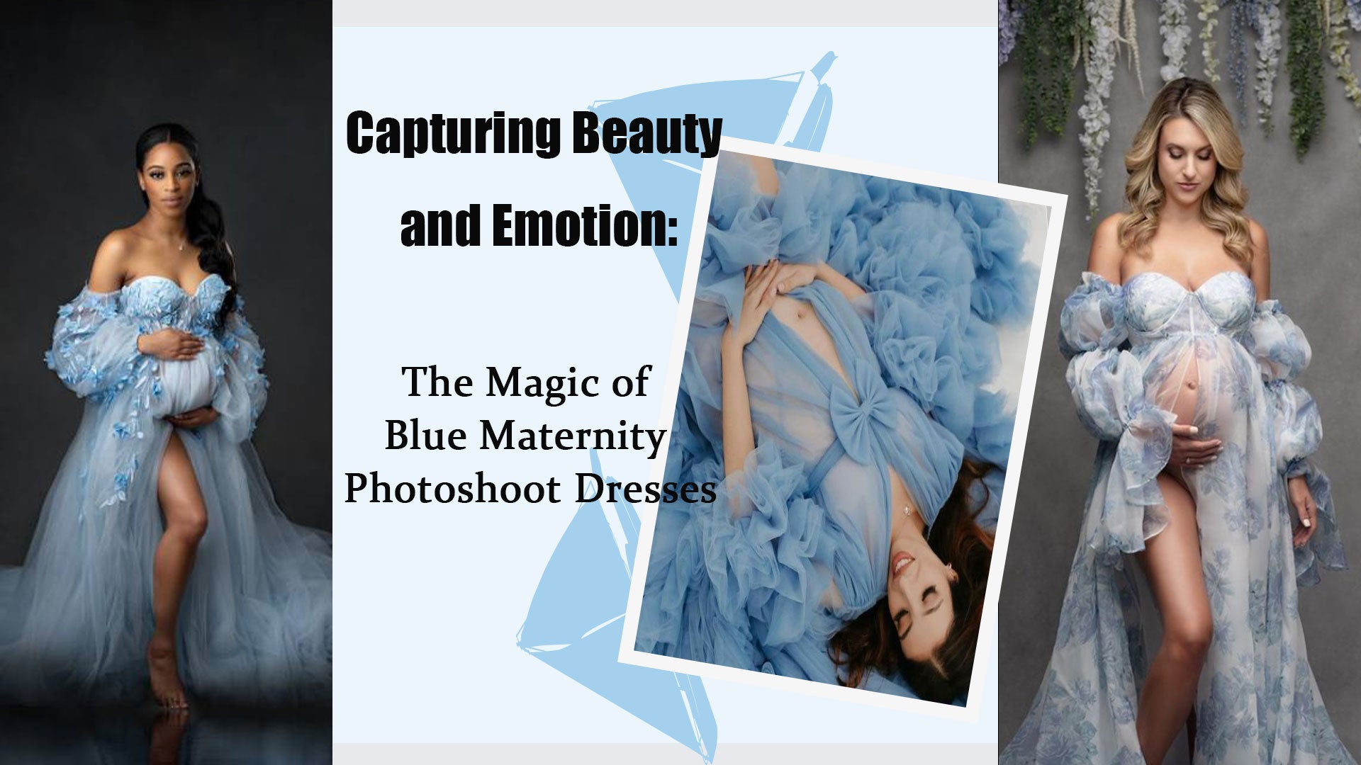 10 Elegant Blue Maternity Photoshoot Dresses  yewendress
