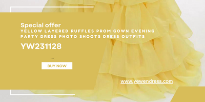 Elegance Redefined: The Yellow Layered Ruffles Prom Gown | Yellow Layered Ruffles Prom Gown Evening Party Dress Photo Shoots Dress Outfits YW231128