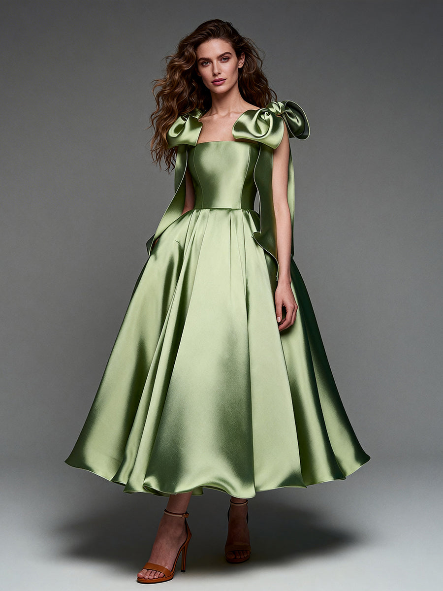 elegant green wedding guest dress Off The Shoulder Dark Green Pleats Long Wedding Guest Dress