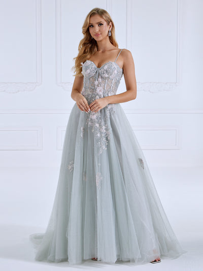 Off Shoulder, Side Slit, Long Dress, Elegant Prom Dress with Lace Appliques