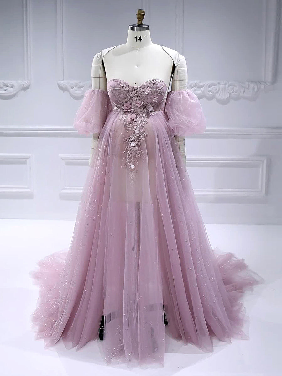 Sweetheart Maternity Dress for Wedding Pink Baby Shower Dress #17776-1 yewendress Sweetheart Maternity Dress for Wedding Pink Baby Shower Dress #17776-1 yewendress