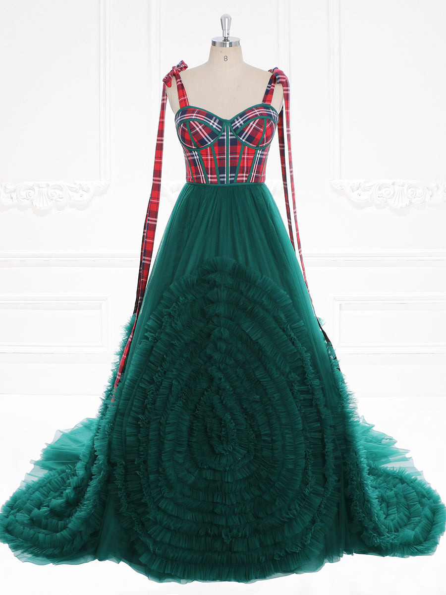 Tartan Corset with Ruffles Skirt Christmas Dress for Photo Shoot Vintage Prom Dress Photo Shoot Dresses YW231119 yewendress Tartan Corset with Ruffles Skirt Christmas Dress for Photo Shoot Vintage Prom Dress Photo Shoot Dresses YW231119 yewendress