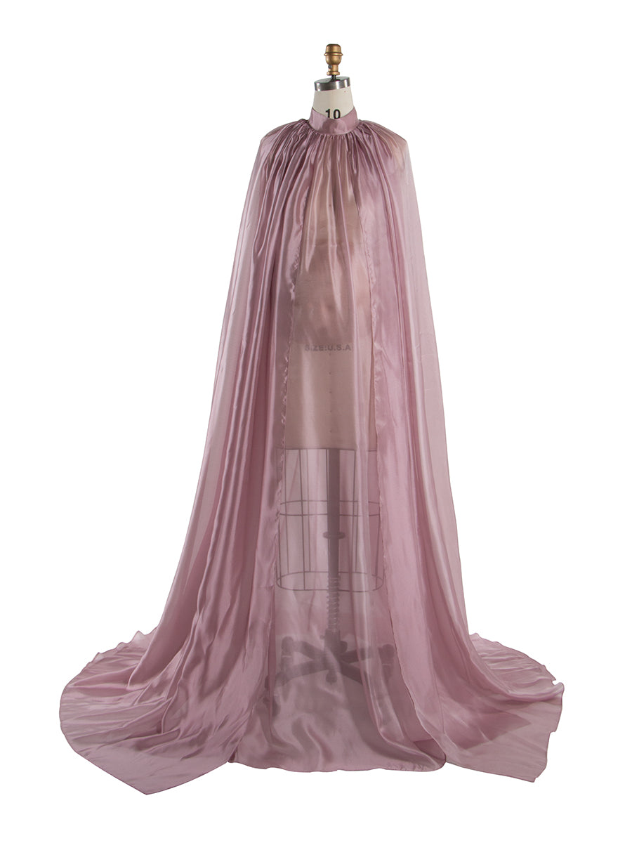 strapless open back dress Rhoda Light Pink Twist Halter-Neck Cape Maxi Dress – Club L London main image 1