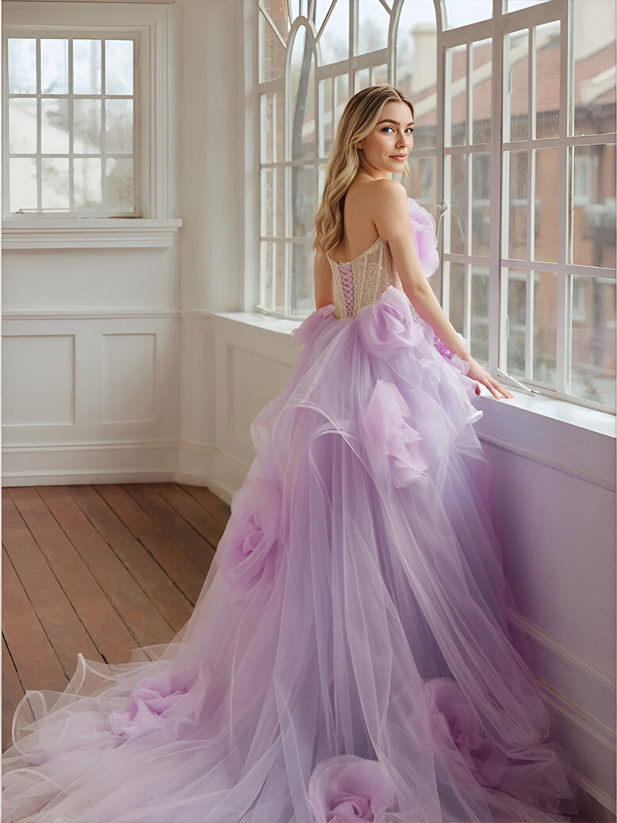 Lavender Floral Long Women Maxi Dresses To Party Bloom Ruched Organza Garden Wedding Bridal Dresses Pretty Tulle Gowns Lavender Floral Long Women Maxi Dresses To Party Bloom Ruched Organza Garden Wedding Bridal Dresses Pretty Tulle Gowns