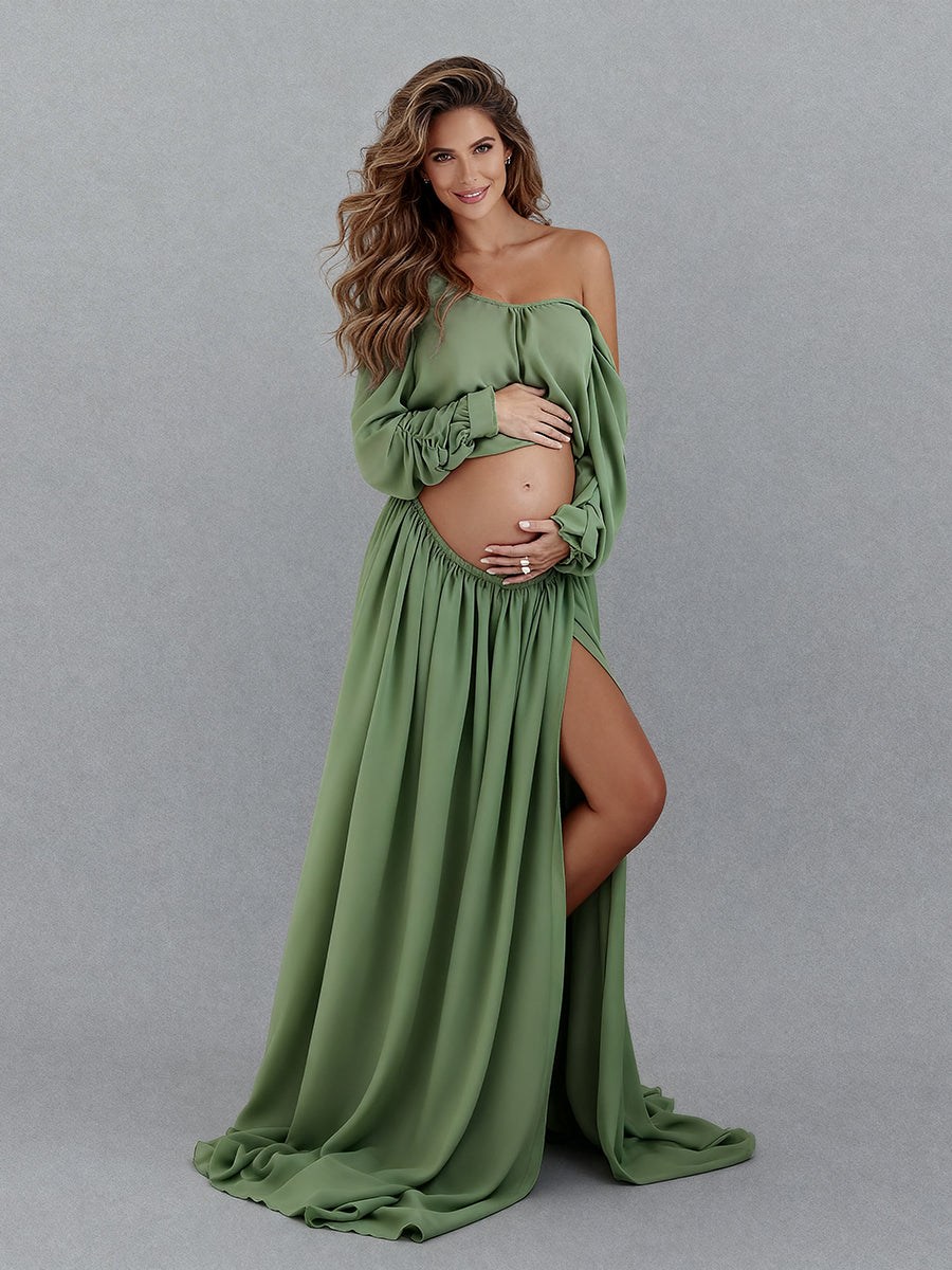 gown dress for pregnant ladies Tiffany Rose Galaxy Maternity Gown (Constellation Black)