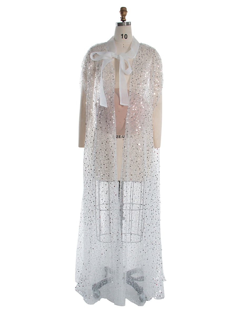 Sequin with Pearls Maternity Robe for Photoshoot Pregnancy Baby Shower –  yewendress