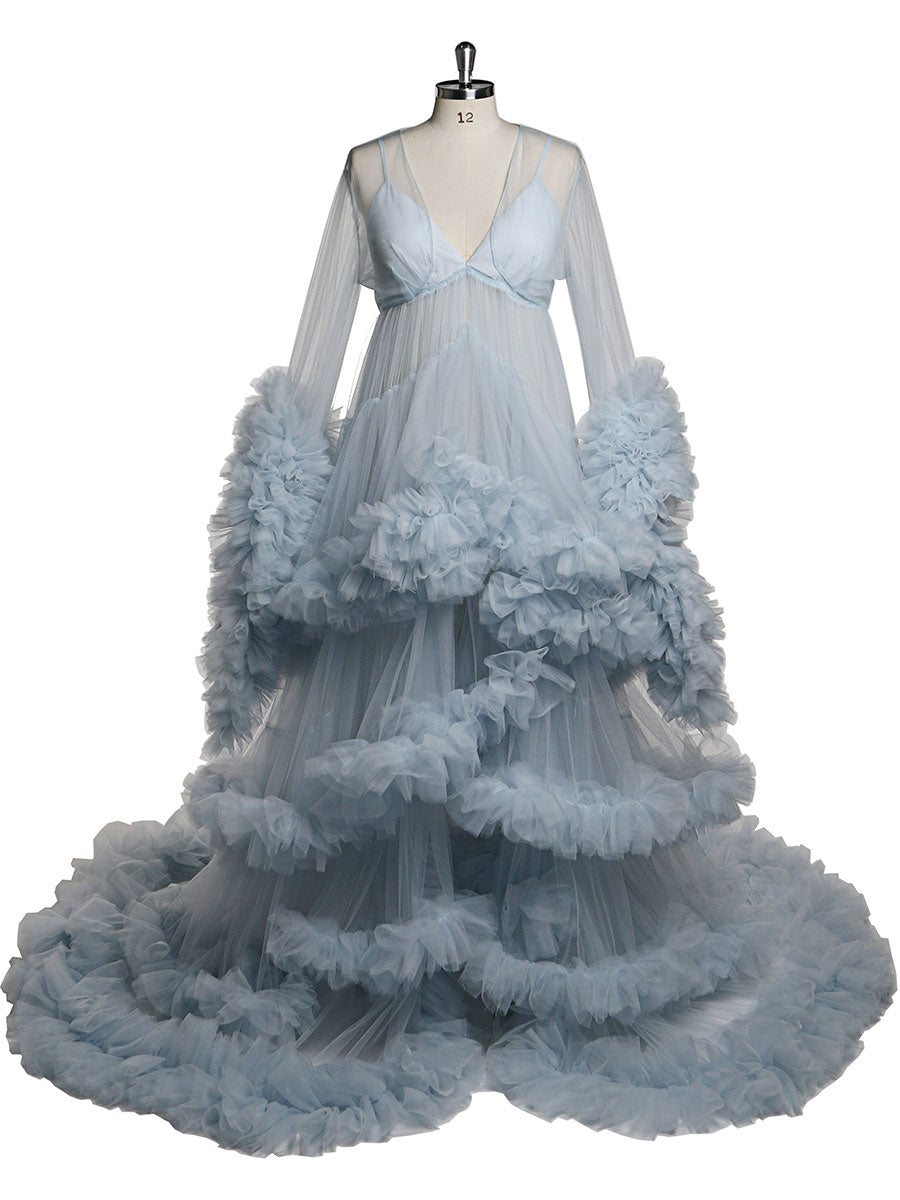 Tulle V Neck Maternity Photoshoot Dress Removable Shawl Baby Shower Dress Robe for Photoshoot YW220704 Tulle V Neck Maternity Photoshoot Dress Removable Shawl Baby Shower Dress Robe for Photoshoot YW220704