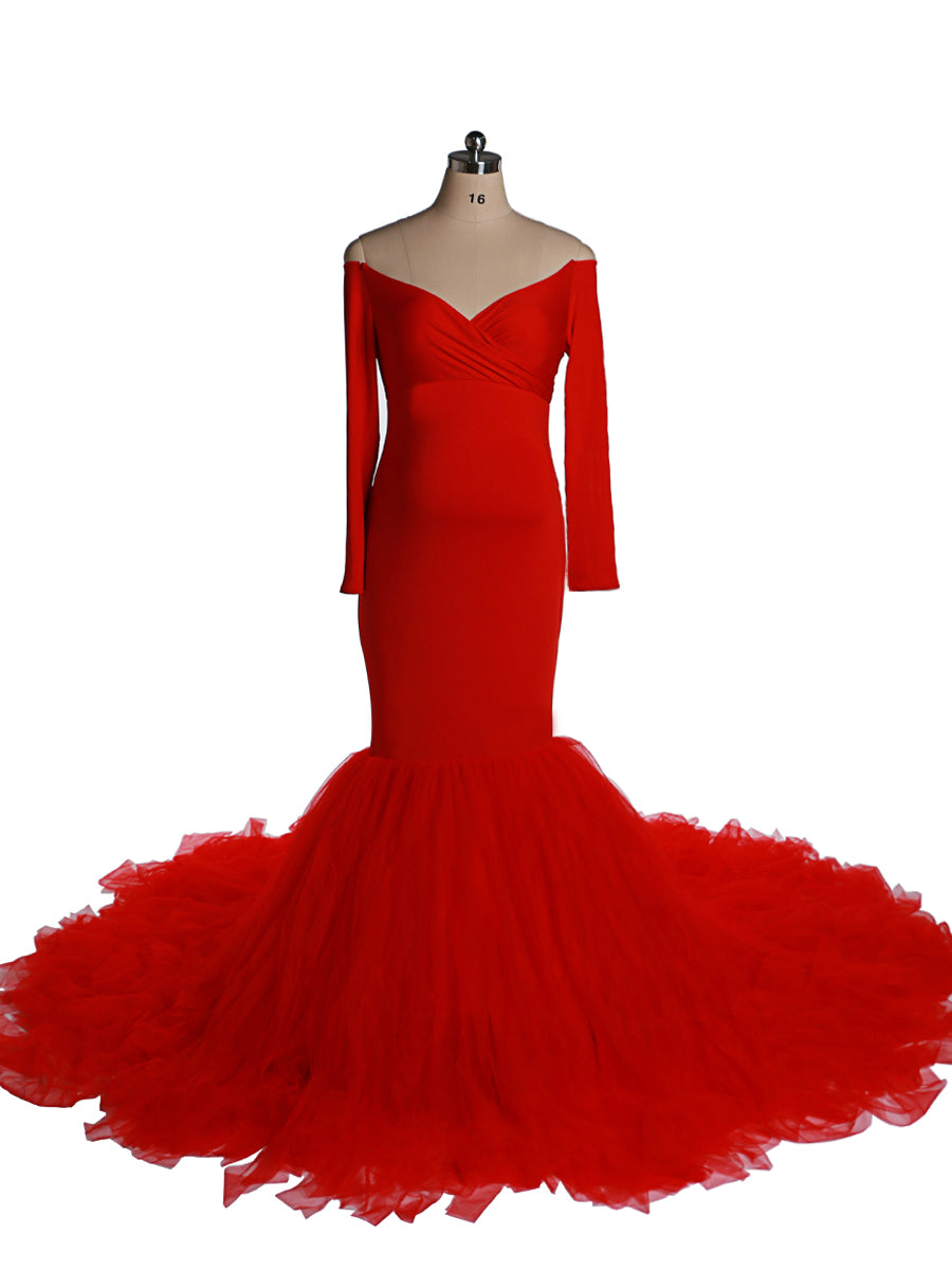 best maternity dress for photoshoot 24W / Red