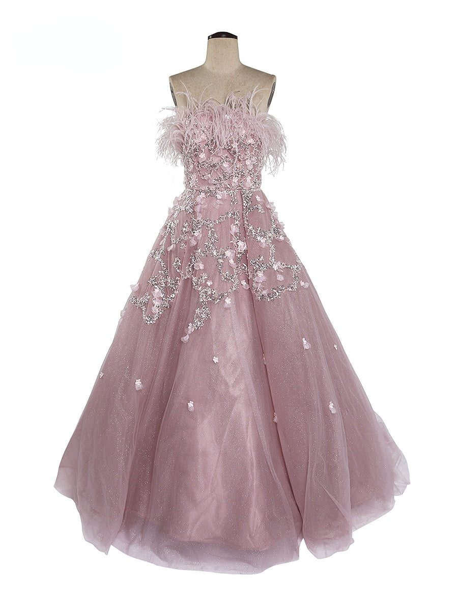A-Line Strapless Luxury Prom Dresses 2024 Beaded Feather Zipper Back YEWEN yewendress A-Line Strapless Luxury Prom Dresses 2024 Beaded Feather Zipper Back YEWEN yewendress