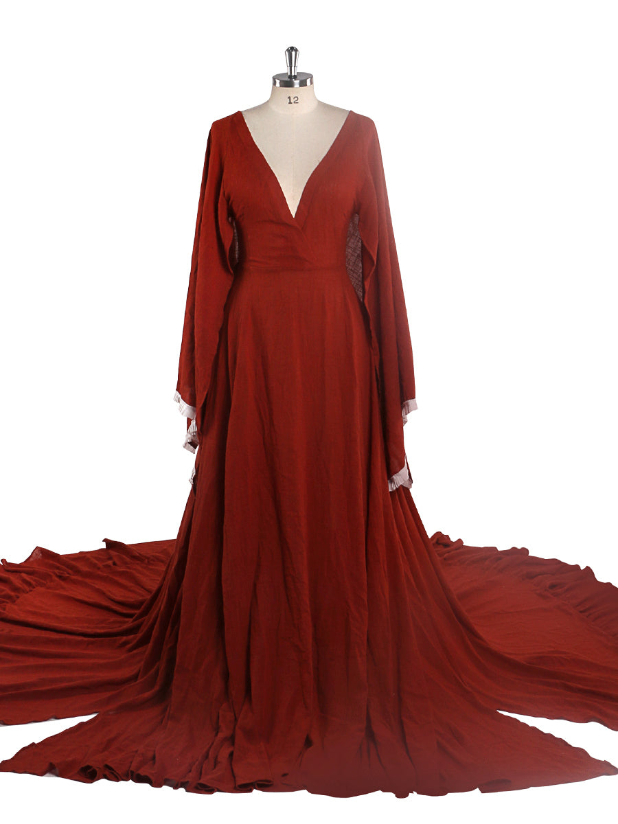 slim fit dress slacks Boho Maternity Dresses for Photo Shoot Long Flare Sleeves Side Slit Pregnancy Dress Cotton Maxi Dress YD211020 20W / M27