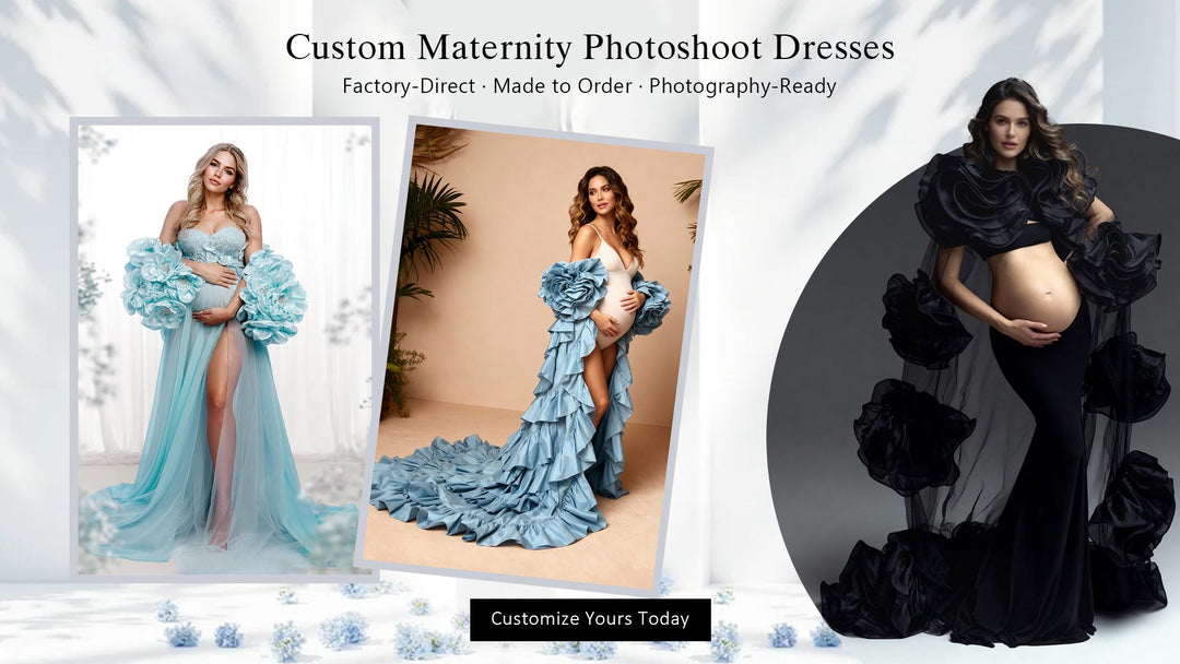 Premium Custom Maternity Photoshoot Dresses—Factory-Direct for Better Value