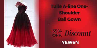 Top Ball Gown Prom Dresses 2024: Elegant Styles Guide | Tulle A-line One-Shoulder Ball Gown with Pleated Skirt and A Corset Bodice #22246