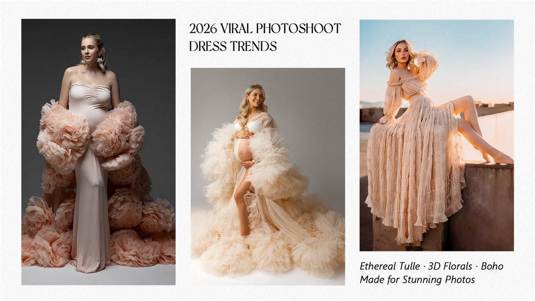 2026 Viral Photoshoot Dresses | Maternity, Bridal & Fine Art Photography Gowns