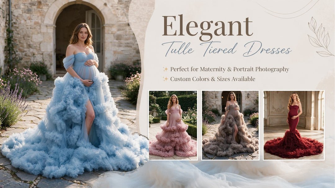 The Beauty of Tulle Tiered Dresses for Photoshoots