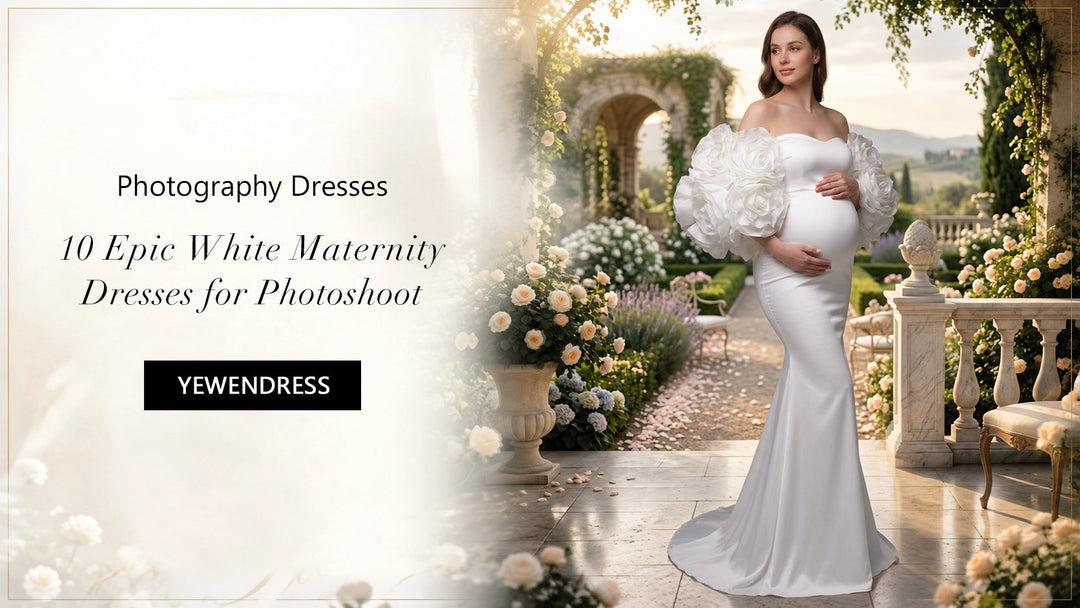 10 Epic White Maternity Dresses for Photoshoot