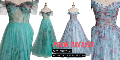 Elegant Floral Printed Prom Dress - Perfect for Your Special Night