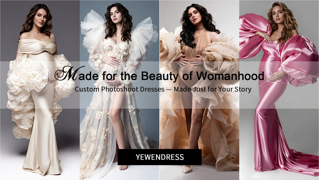 Custom Maternity Photoshoot Dresses 2026 | Short to Long Photography Gowns