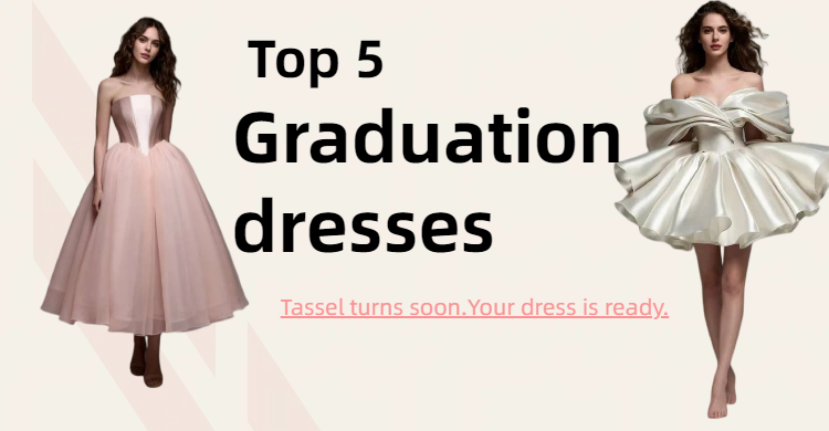satin graduation dress for ceremony