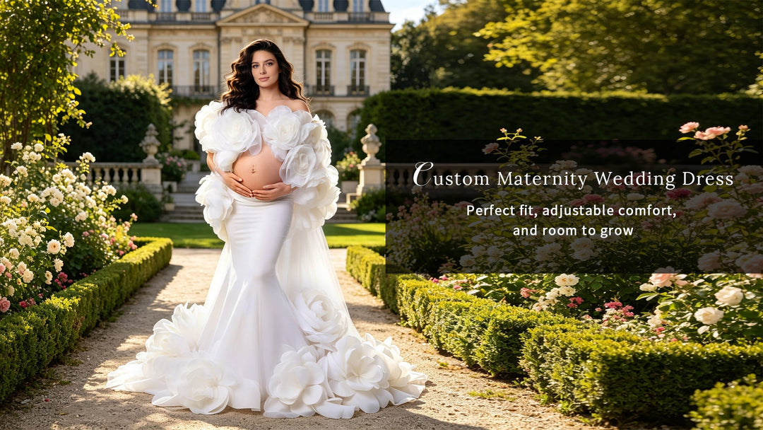 custom maternity wedding dress