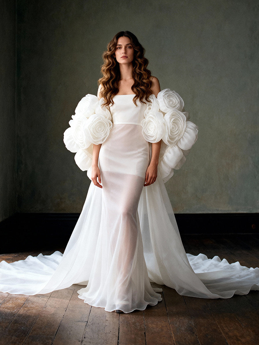 White Bridal Capes