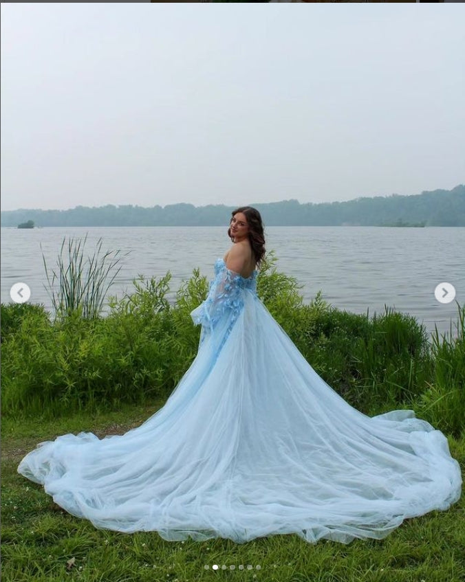 Long Train Photoshoot Dresses