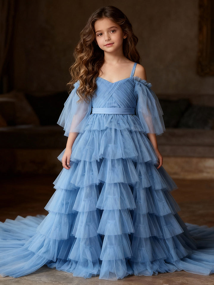 Little Girls Dress for Photo Shooting Kids Party Ball Gown Flower Girl Dresses Children's Party Dress for Wedding