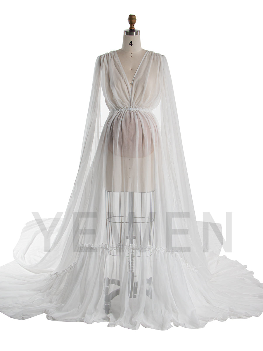 Sexy Sheer Maternity Dress Pregnancy Gown for Photo Shoot YW260222