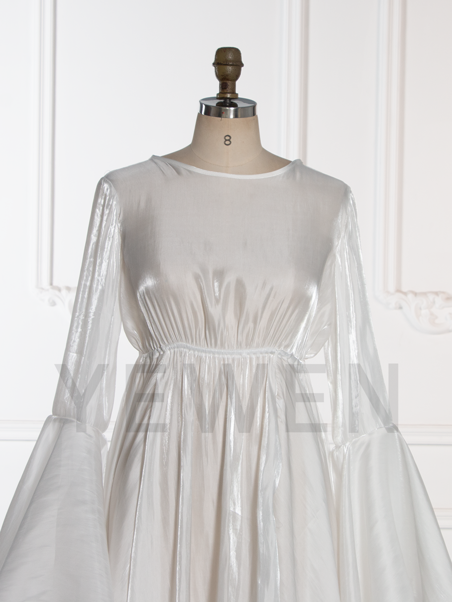 Bell Sleeves Maternity Dress Photoshoot Pregnancy Gown for Baby Shower YW251054