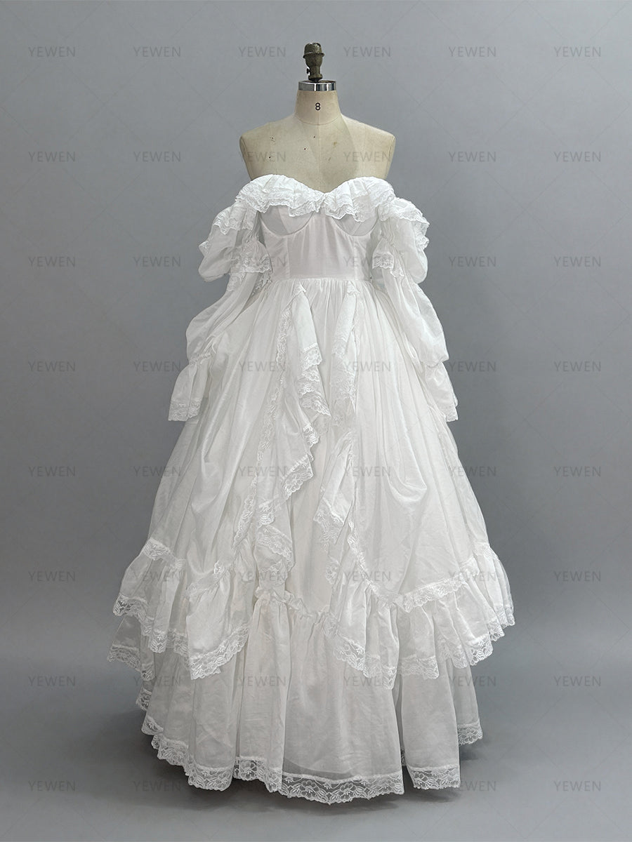 Off-the-shoulder Gown with Adjustable Train Elegant Special Event Ball Gown YW260265-1