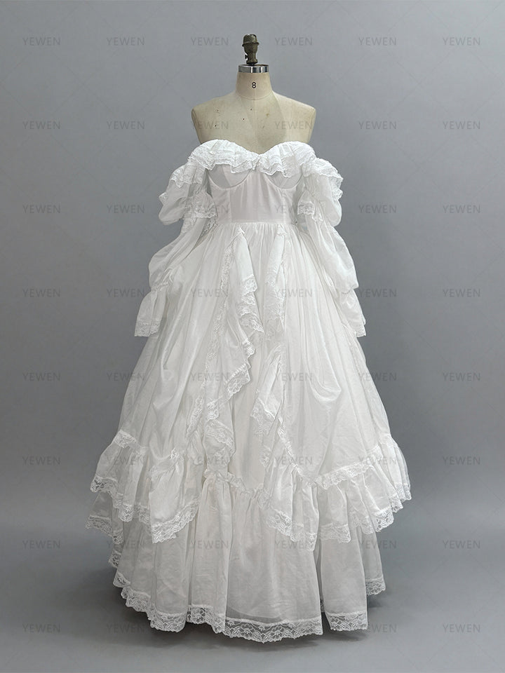 Off-the-shoulder Gown with Adjustable Train Elegant Special Event Ball Gown YW260265-1