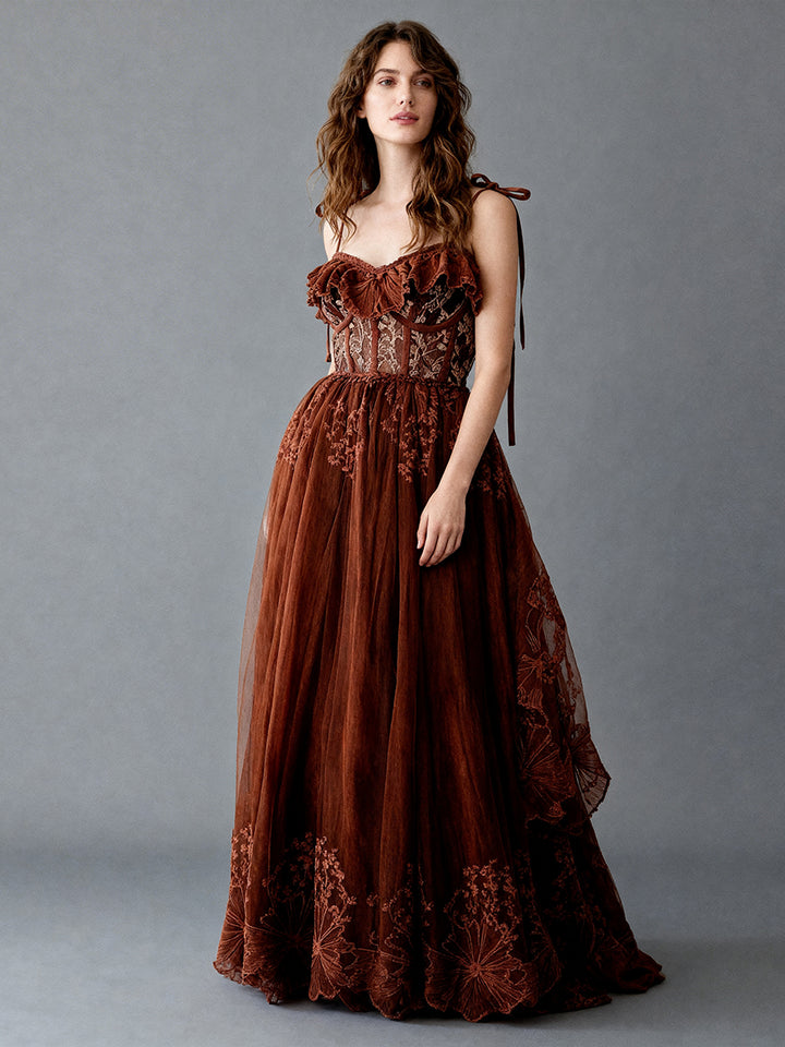 Boho Embriodery Lace Dress for Photoshoot Occation Party Dress