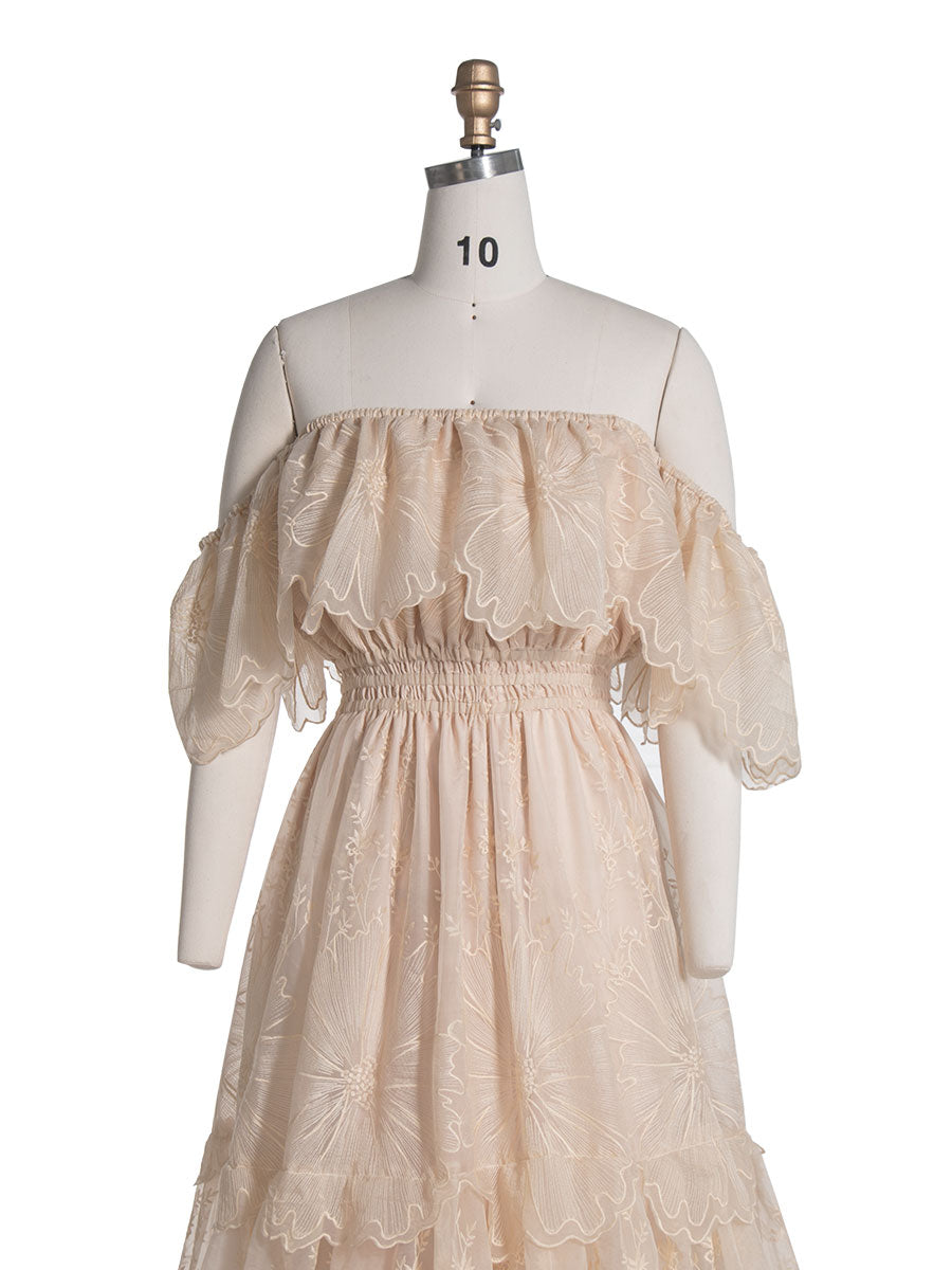 Elegance Off Shoulder Lace Boho Dress Photoshoot Dress Bohemian Maternity Gown Baby Shower YW240067 Elegance Off Shoulder Lace Boho Dress Photoshoot Dress Bohemian Maternity Gown Baby Shower YW240067