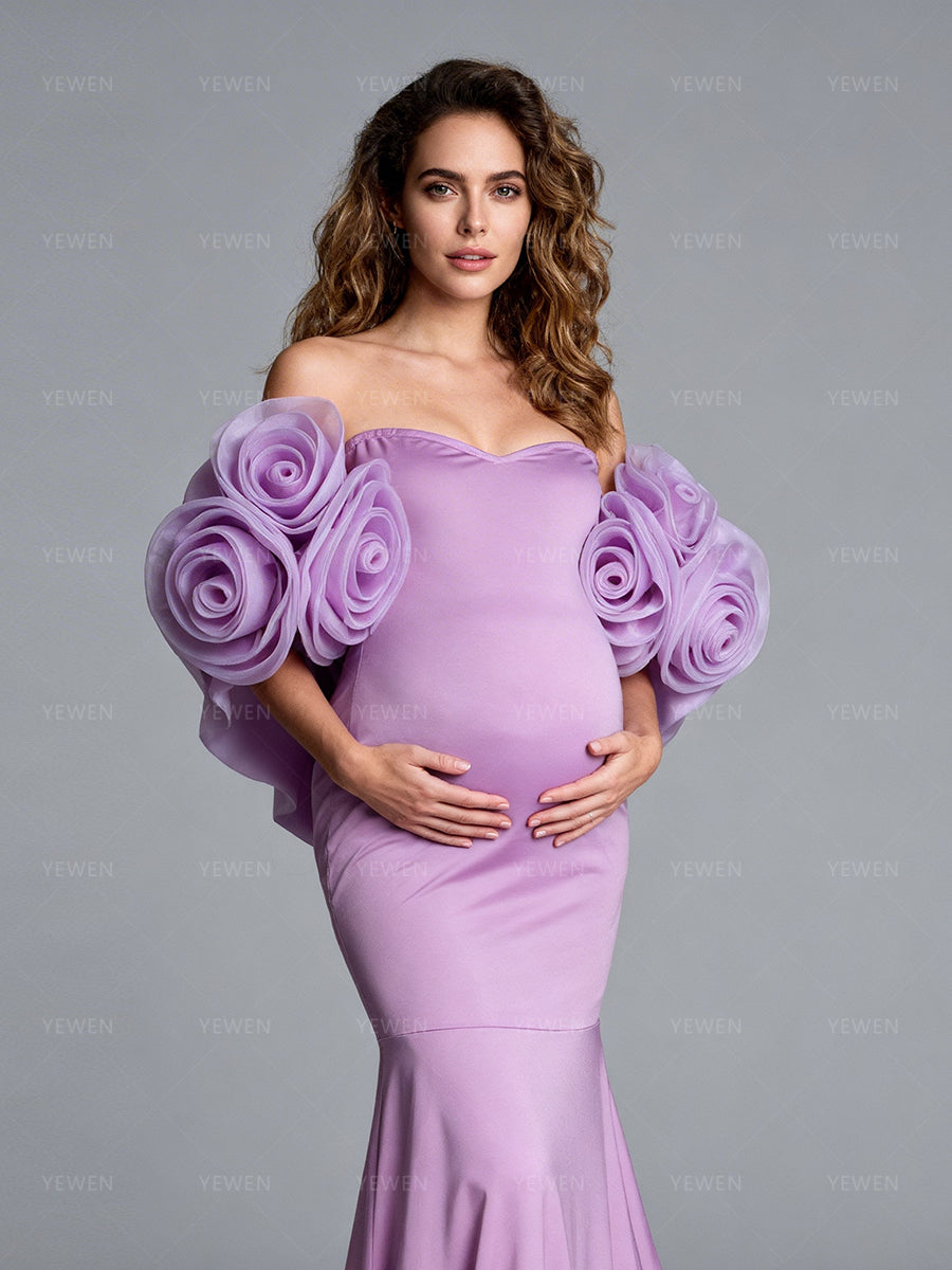 purple pregnancy dress Lilac Maternity Gown, Asymmetric & One Shoulder, Baby Shower, pregnant Guest Chic Bump Club If you want to stop the show at your shower get this gorgeous maternity gown Azrian Casual Womens Maternity Dresses