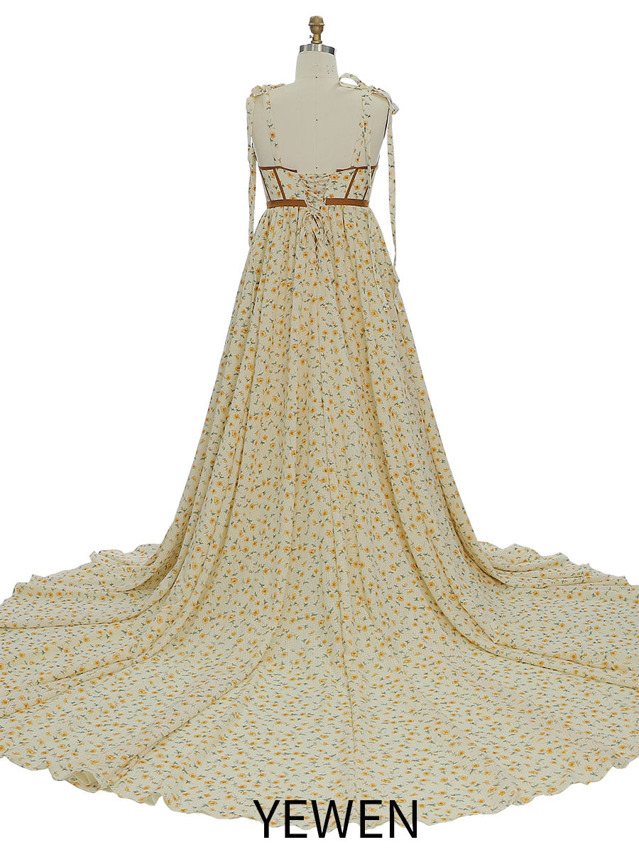 floral chiffon maternity maxi dress Cream Floral Chiffon Embroidered Ruffle Trim Maternity Maxi Dress Small