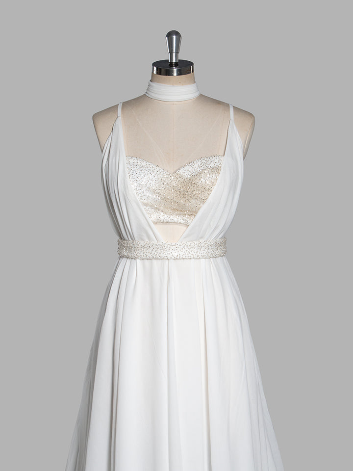 Custom Made Long Silk Chiffon Evening Dresses Prom Dress for Women YW250067