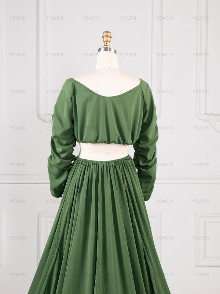 2 Piece Set Maternity Photo Shoot Dress Baby Shower Gown for Pregnant Women YW260275