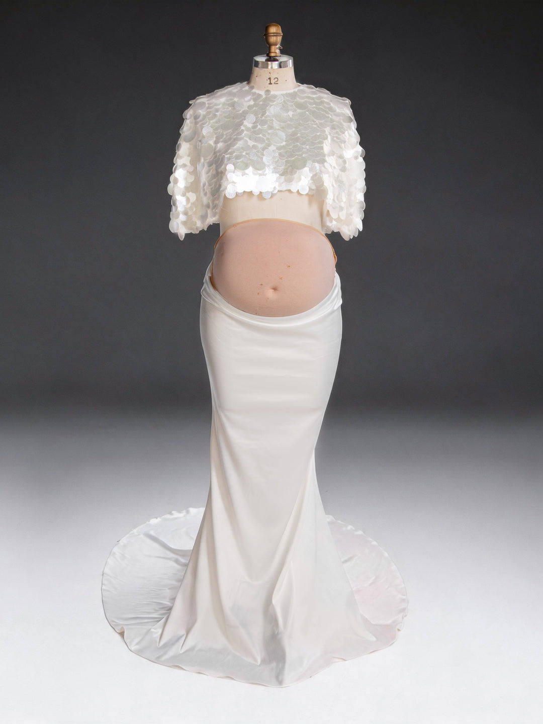 Two-Piece Sequin Mermaid Maternity Baby Shower Dress