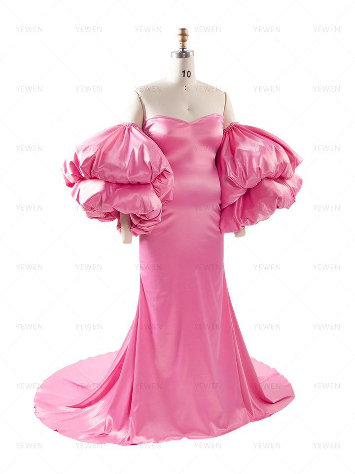 Maternity Photoshoot Dress Dramatic Puffy Sleeves Pregnancy Shooting Dress for Pregnant Women YW260254