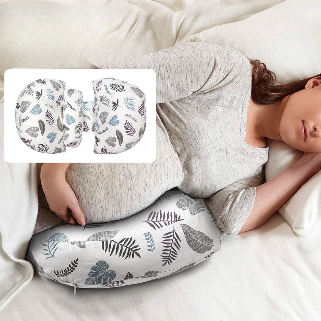 Pregnancy and Maternity Pillow for Side Sleeping Comfortable Support for Belly and Back Summer Spring Nursing Pillow with Cute Cartoon Design