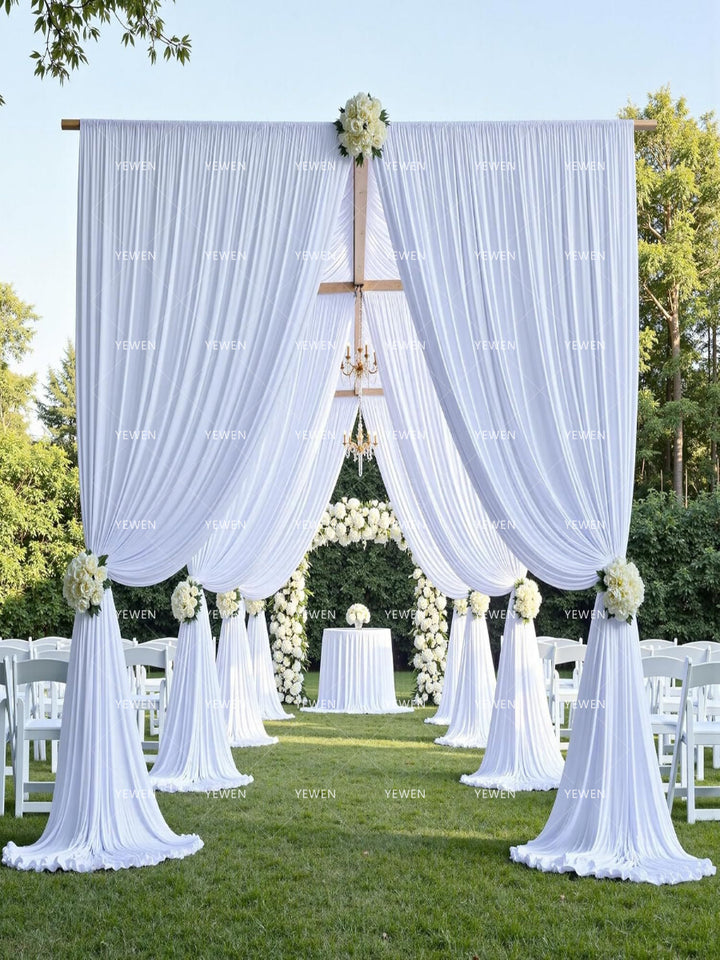 Wedding Backdrop Elastic Cloth Through Rod for Photography and Wedding Scenes YW2603102D