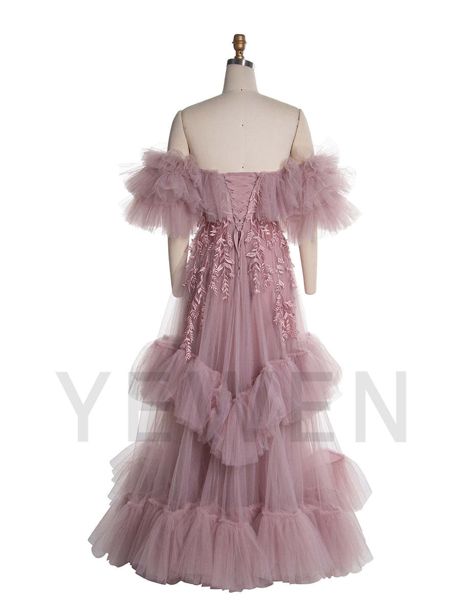 Tulle with Embroidery Lace Dress for Photo Shoot  YW250036