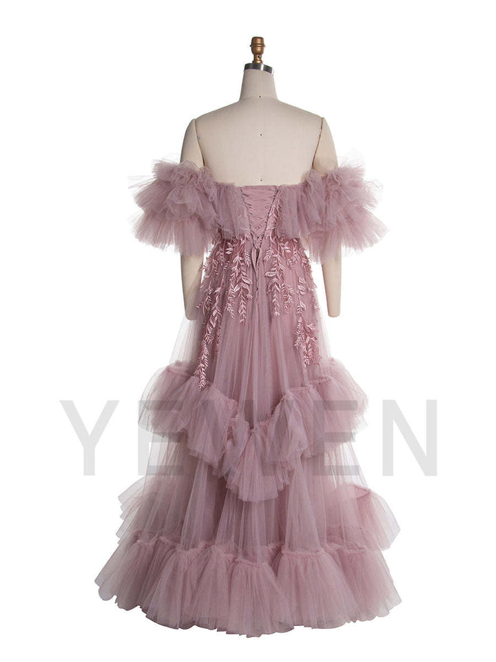 Tulle with Embroidery Lace Dress for Photo Shoot  YW250036