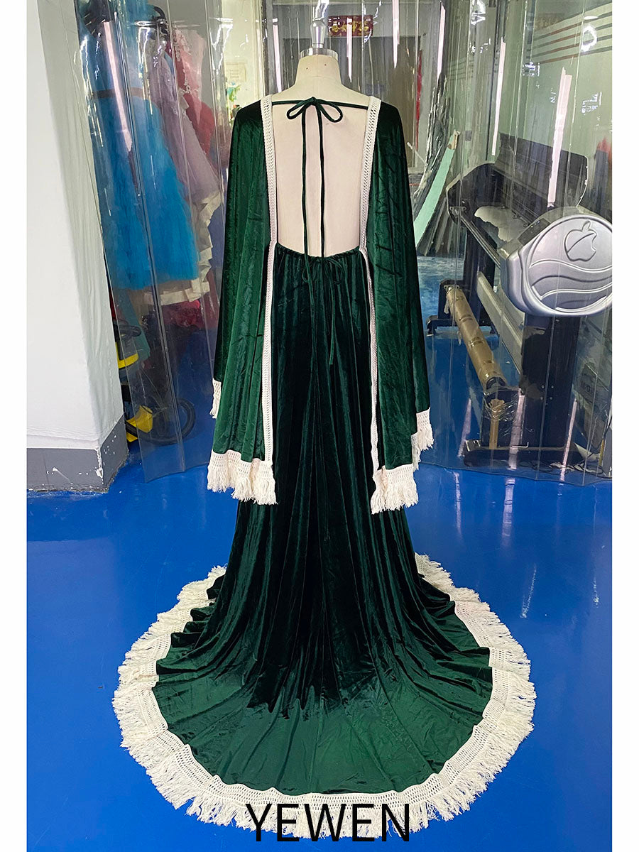 Boho Velvet Maternity Dress for Photo Shoot Boho Wedding Dress Baby Shower Dress YW231075 Boho Velvet Maternity Dress for Photo Shoot Boho Wedding Dress Baby Shower Dress YW231075