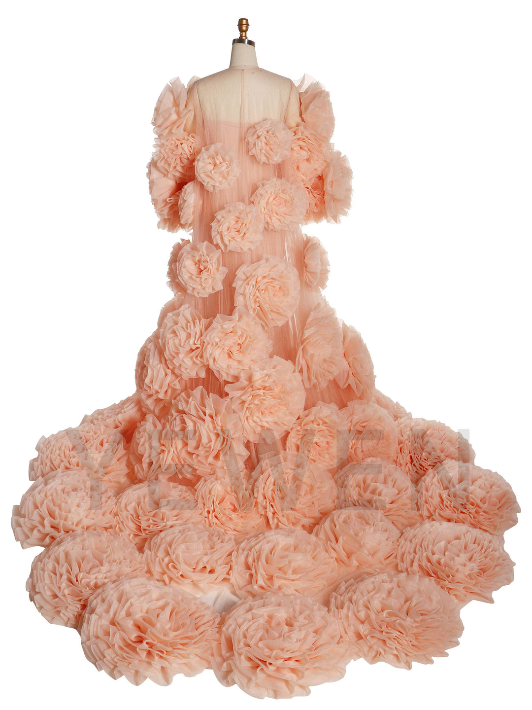 Handmade Flower Cape with Lining Dress Photo Shoot Outfit Wedding Cape YW240005