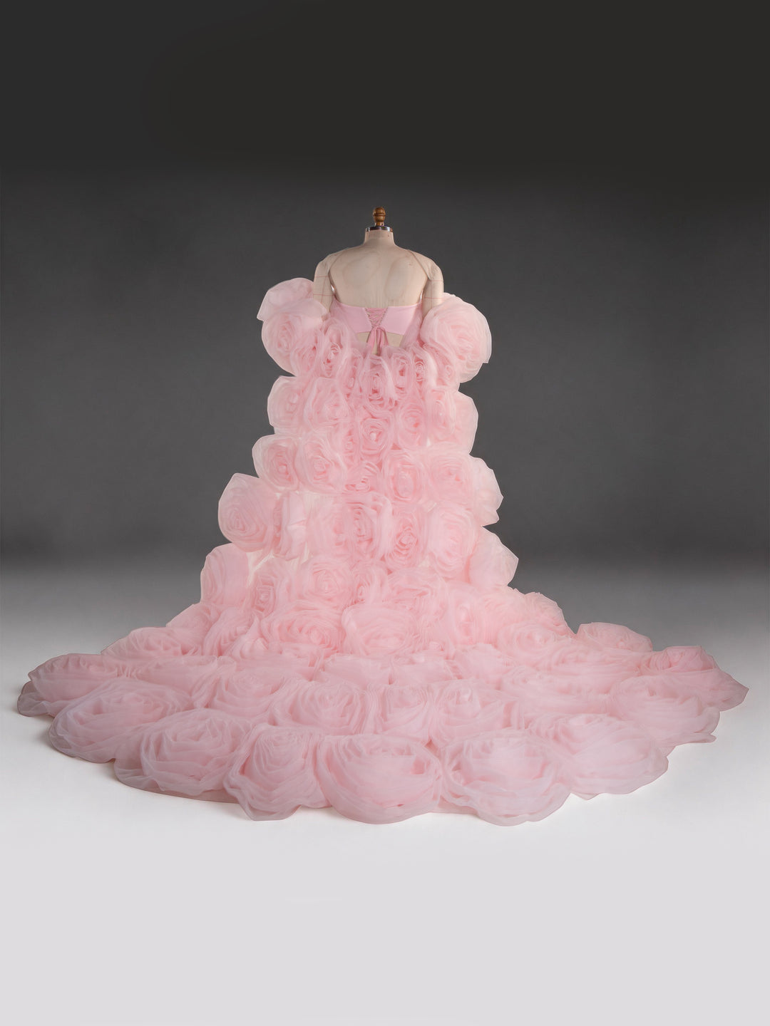 Rose Flower Cape with Slim Dress Set Pregant Dress Maternity Photoshoot Gown YW260313