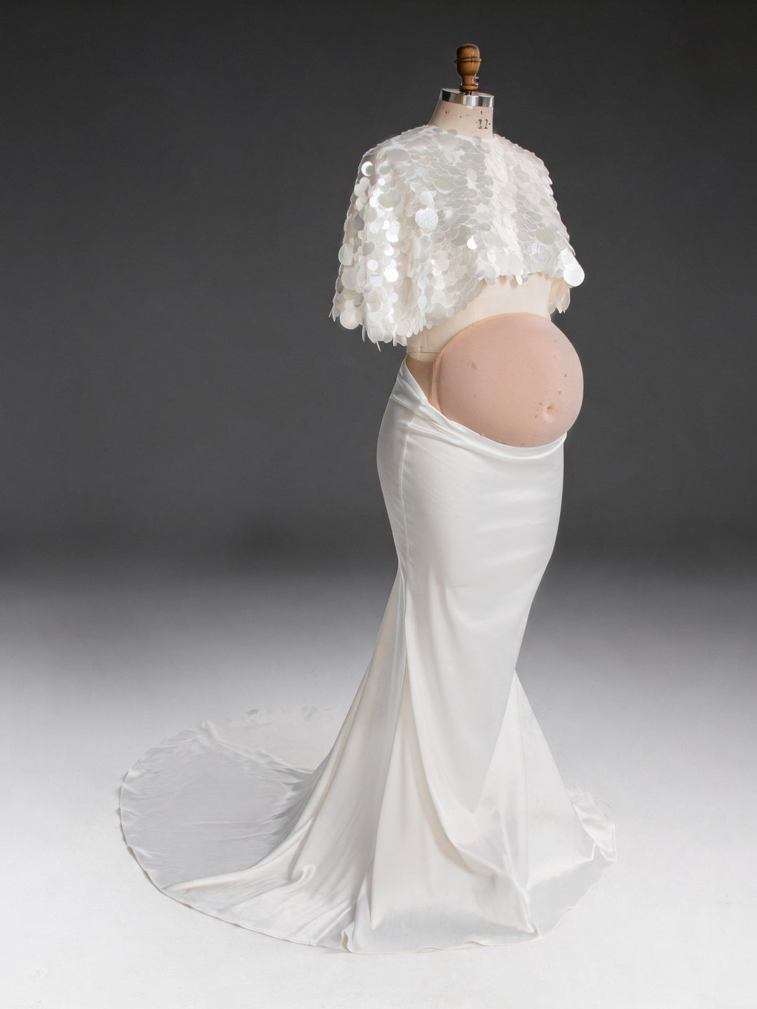 Two-Piece Sequin Mermaid Maternity Baby Shower Dress