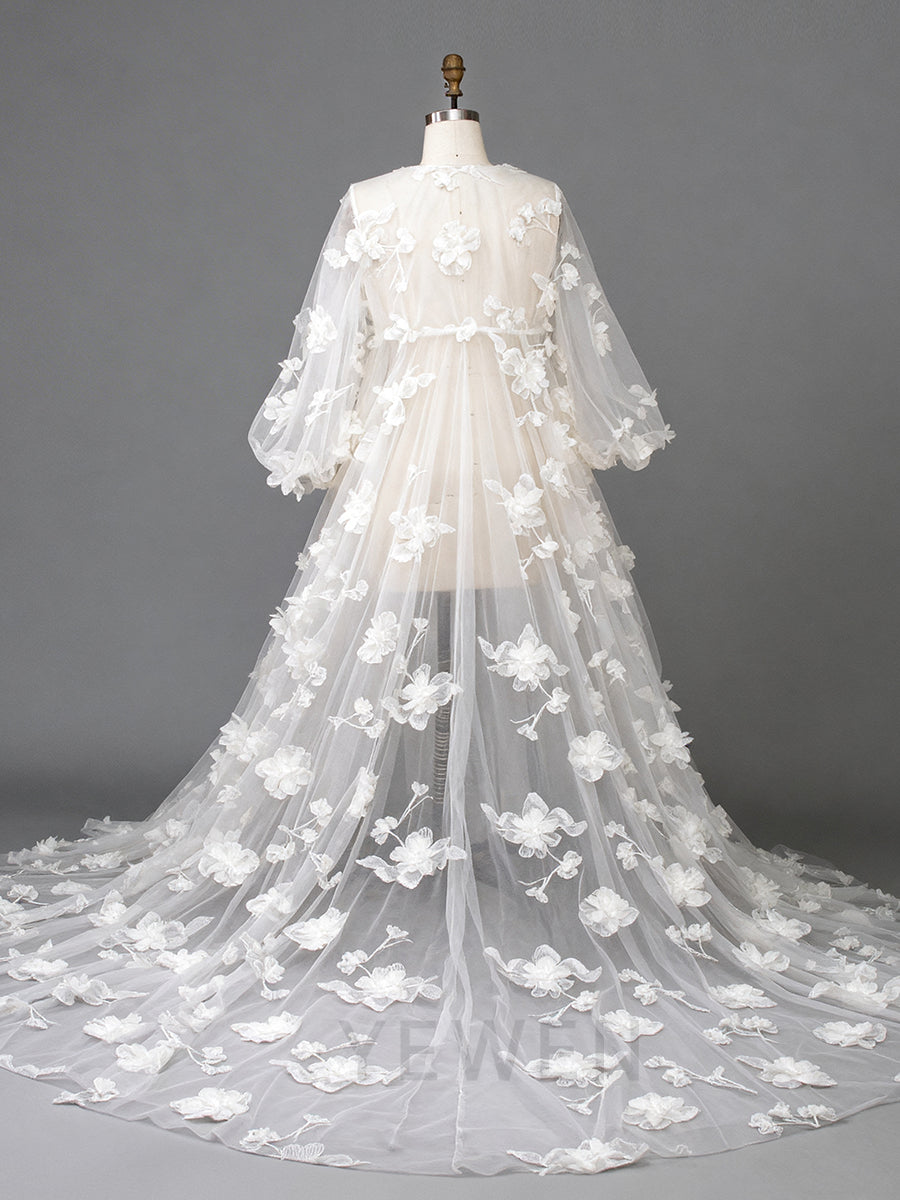 Maternity Dress for Photo Shoot Floral Tulle Pregnancy Dress YW251061