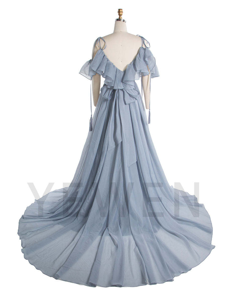 Elegant Organza Dress with Ruffles Women Corset Birthday Party Dress Photoshoot YW243167