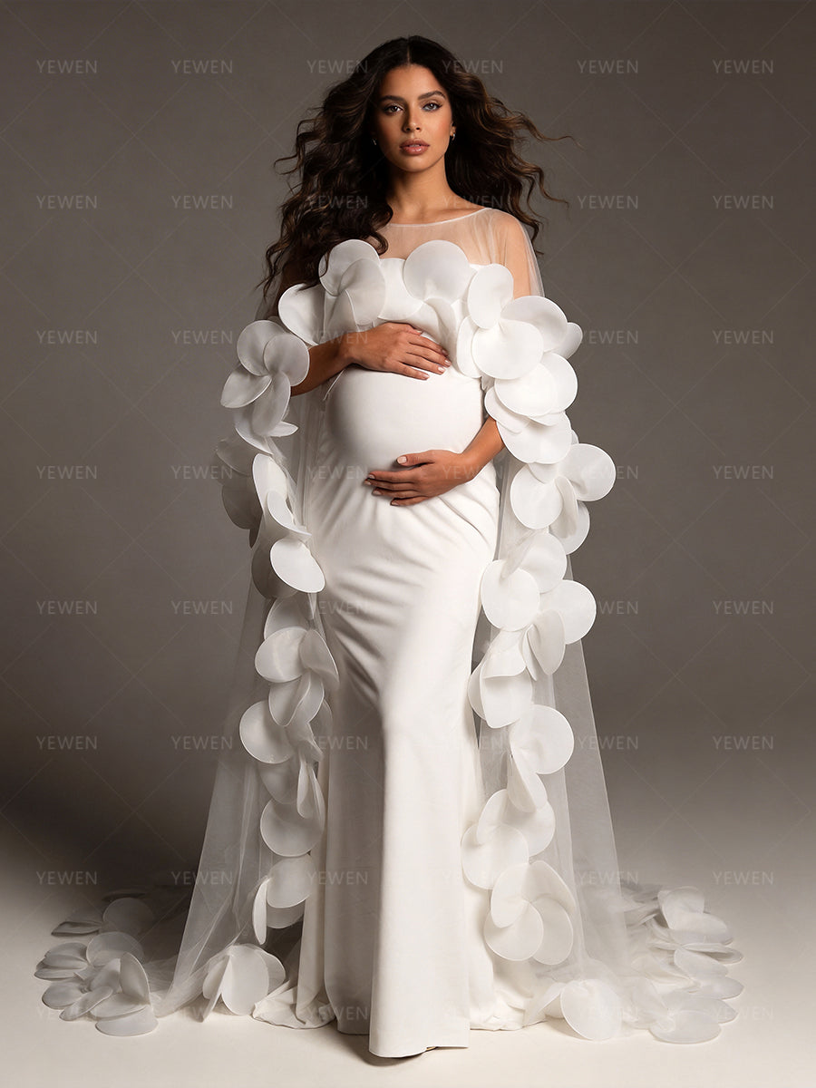 maternity wedding dresses mermaid mermaid maternity wedding dresses Royal Blue Off-the-shoulder Mermaid Maternity Photoshoot Gown, White / XL