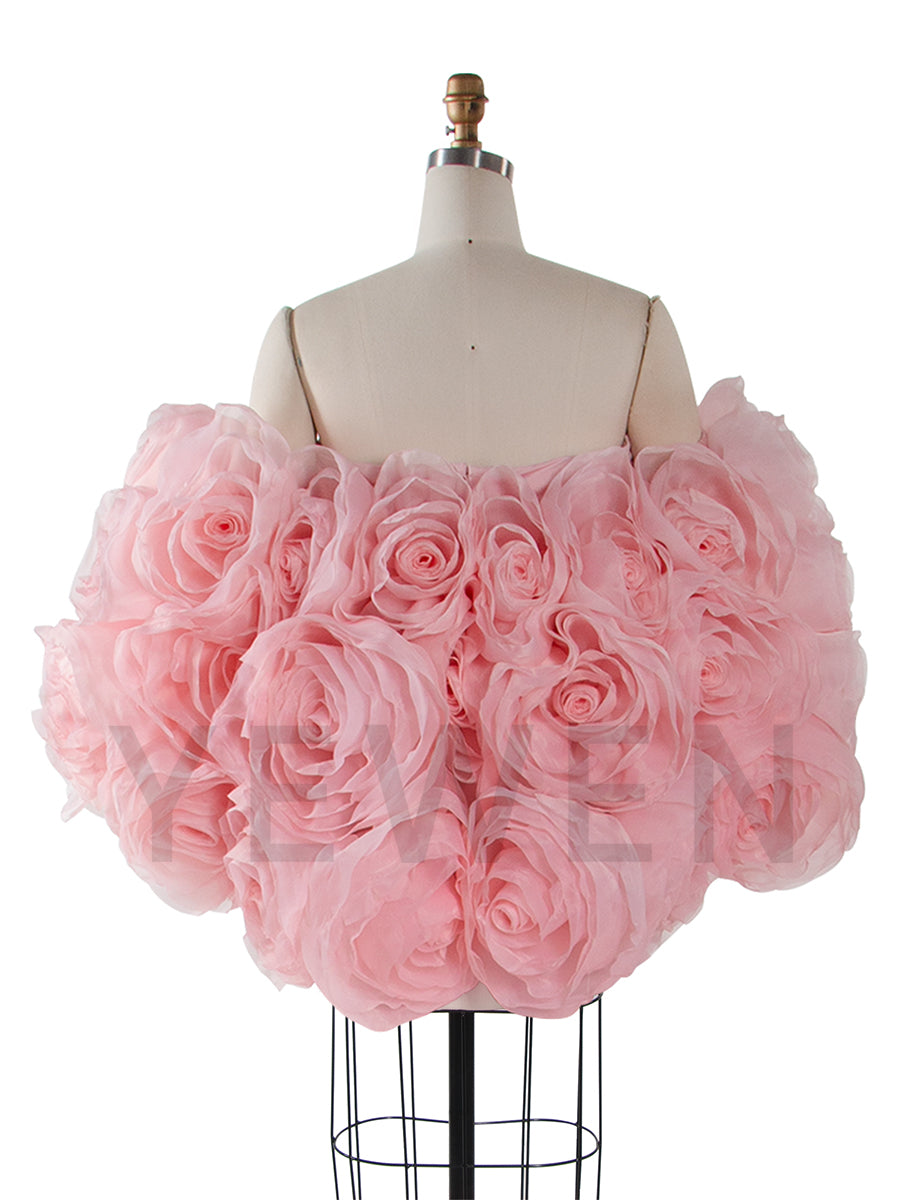 Gorgeous Handmade 3D Floral Shawl Photography Cape YW250040-1